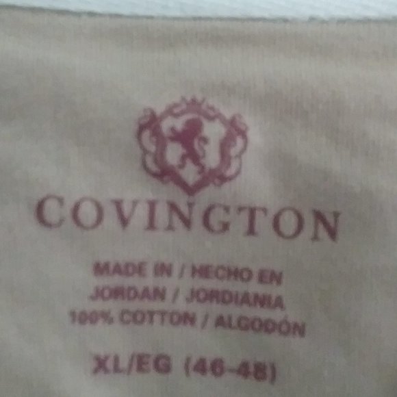 Covington 3 button Long Sleeve Shirt. 100% Cotton, Size XL. Brand New Condition - Picture 2 of 2
